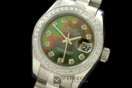 RDJLS00425D SS President MOP Green Diamond Swiss Eta 2671-2