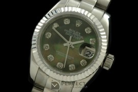 RDJLS00425 SS President MOP Green Diamond Swiss Eta 2671-2