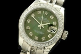 RDJLS00225D SS Jubilee MOP Green Diamond Swiss Eta 2671-2