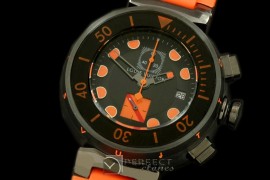 LVD02052 Tambour MenXL Diving Chrono PVD/RU Black/Orange Jap OS