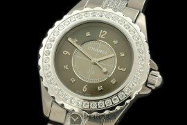 CHA-CM-3004D J12 Chromatic Men TI/CER Grey Jap Quartz/Boxset