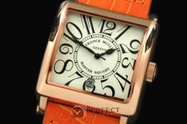 FMMSQ01006 Men Master Square RG/LE Wht Jap Quartz