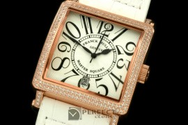 FMMSQ01006D Men Master Square RG/LE Wht/Diam Jap Quartz