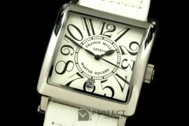 FMMSQ01001 Men Master Square SS/LE Wht Jap Quartz