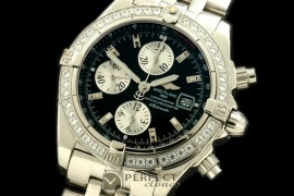 BLEVB10002 Chronomat Evo SS Black Sticks A-7750 28800