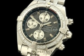 BLEVB10004 Chronomat Evo SS Grey Sticks A-7750 28800