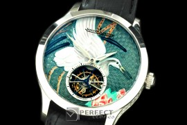 JL00061A Porcelian Crane Tourbillon SS/LE Green Flying Tourbillo