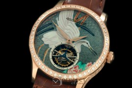 JL00064A Porcelian Crane Tourbillon R/LE Green Flying Tourbillon