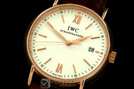 IWPTL10016 Portifino Ladies RG/LE White Roman Swiss Qtz