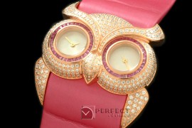 CPOWL10011D Owl Watch Ladies RG/ST White Swiss Qtz