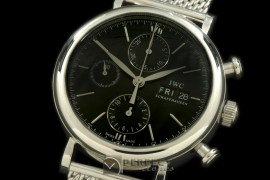 IWPT00012S Portofino Chronograph V2 SS/ME Black A-7750 28800bph