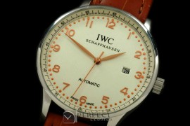 IWPAT10003 Portugese Automatic SS/LE White/R-Gold Num Asia 2813
