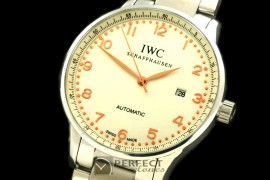 IWPAT10003S Portugese Automatic SS/LE White/R-Gold Num Asia 2813