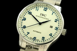 IWPAT10002S Portugese Automatic SS/LE White/Blue Num Asia 2813