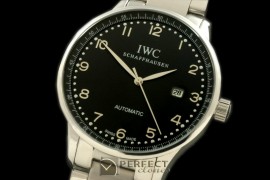 IWPAT10004S Portugese Automatic SS/LE Black Num Asia 2813