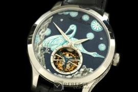 JL00061 Porcelian Crane Tourbillon SS/LE Grey Flying Tourbillon