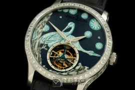 JL00062 Porcelian Crane Tourbillon SS/LE Grey Flying Tourbillon