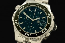 TGAQ10012 Aquaracer 500m Chrono SS/SS Black Jap Qtz Chrono
