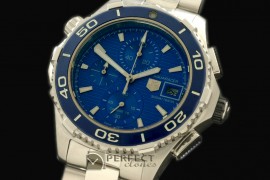 TGAQ10013 Aquaracer 500m Chrono SS/SS Blue Jap Qtz Chrono