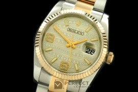 RDJMT00011 SS/YG TT Champagne Swiss Eta 2836/3135-Real Diamonds