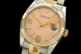 RDJMT00014 SS/YG TT Salmon Swiss Eta 2836/3135-Real Diamonds