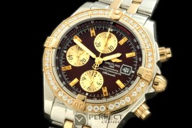 BLEVB00205 Chronomat Evo SS/YG Brown Sticks A-77528800