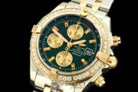BLEVB00206 Chronomat Evo SS/YG Green Sticks A-77528800