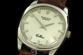 RLCD00101 Cellini Danos Men SS/LE White Swiss Quartz