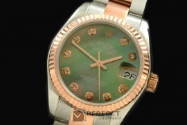 RDJmRT10012B SS/RG Jubilee M-Green Diam Swiss 2688/2355