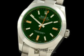 RLM00108 Milguass SS Blk (Green Sapphire) Asian 2813 25J 288