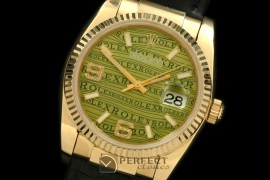 RDJMF00013 YG/LE Khaki Swiss Eta 2836/3135-Real Diamonds