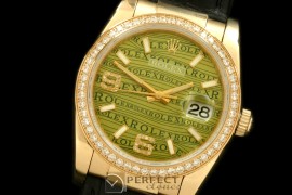 RDJMF00013D YG/LE Khaki Swiss Eta 2836/3135-Real Diamonds