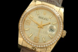 RDJMF00011D YG/LE Champagne Swiss Eta 2836/3135-Real Diamonds