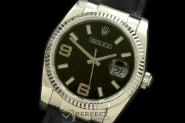 RDJMS00045 SS/LE Black Swiss Eta 2836/3135-Real Diamonds