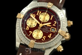 BLEV00215L Chronomat Evo SS/YG/LE Brown Num A-77528800