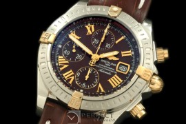 BLEV00224L Chronomat Evo SS/YG/LE Brown Roman A-77528800