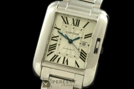 CARTA00101 Tank Anglaise Mid SS/SS White Swiss Eta 2671