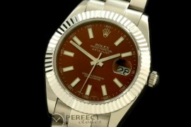 R41DJS00106 SS Oyster Fluted Brown Asian Eta 2836-2 25J