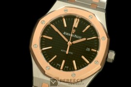 AP15400-122 Royal Oak 1540SS/RG Black Swiss 2824