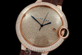 CARBA00037 Ballon De Cartier Men RG/LE Diam Asian Eta 2892