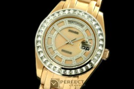 RLMPMF07001 Diam Bez SS White Diamond/Gold Tier Swiss Eta 283