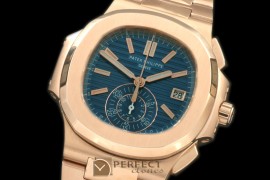 0 0 PP00095 5980 Nautilis Chrono RG/RG Blue A-7750