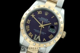 RDJMT00501D2 SS/YG Oyster Purple Roman/Diam 2836