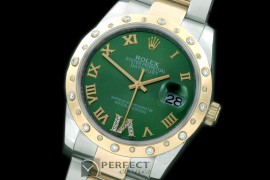RDJMT00502D2 SS/YG Oyster Green Roman/Diam 2836