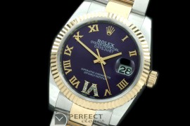 RDJMT00501 SS/YG Oyster Purple Roman/Diam 2836