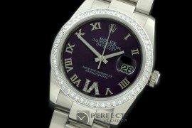RDJMS00501D1 SS/SS Oyster Purple Roman/Diam 2836