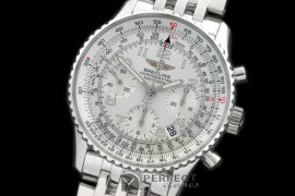 BLNV00706 Navitimer SS/SS Wht Num 7750