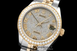 RDJmT50001 SS/YG Jubilee Diam Roman Asian 2836