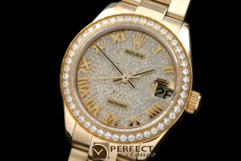 RDJmF50003 YG Oyster Diam Roman Asian 2836