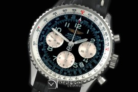 BLNV00707L Navitimer SS/LE Blk Num 7750
